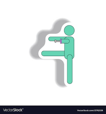 Paper sticker halloween icon vector image