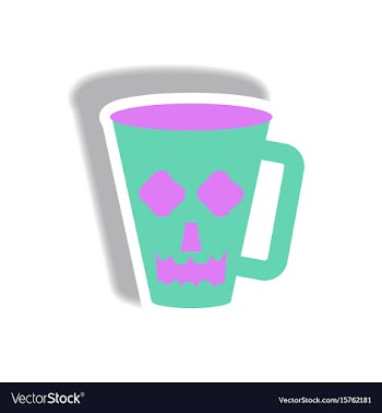 Paper sticker halloween icon vector image