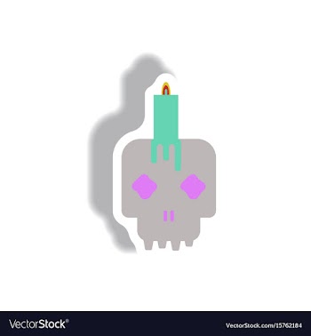 Paper sticker halloween icon vector image