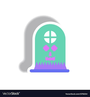 Paper sticker halloween icon vector image