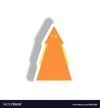 Paper sticker Halloween vector image