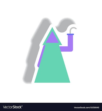 Paper sticker Halloween vector image