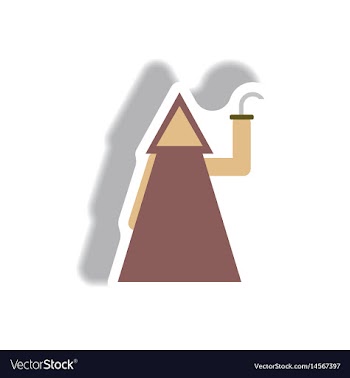 Paper sticker halloween vector image