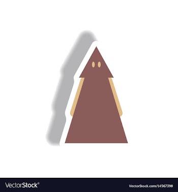 Paper sticker halloween vector image