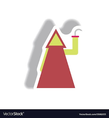 Paper sticker halloween vector image