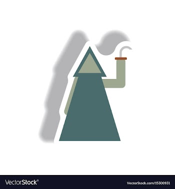 Paper sticker halloween vector image