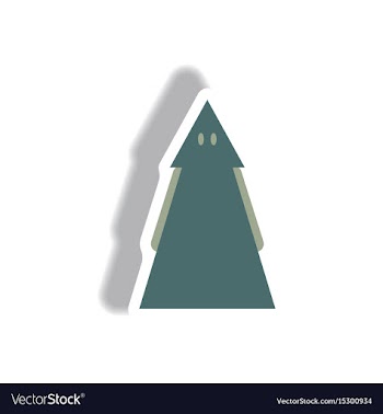Paper sticker halloween vector image