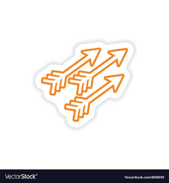 Paper sticker Indian arrows on white background vector image