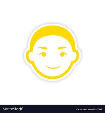 Paper sticker Indian boy on white background vector image