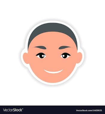 Paper sticker indian boy on white background vector image