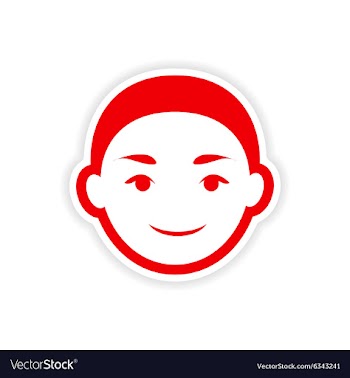 Paper sticker Indian boy on white background vector image
