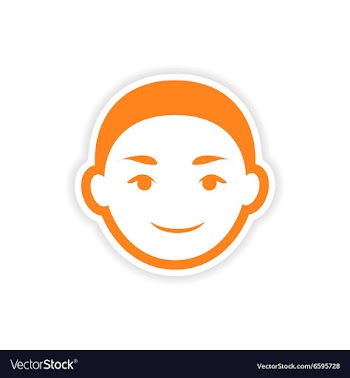 Paper sticker Indian boy on white background vector image