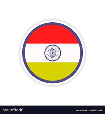 Paper sticker indian flag on white background vector image