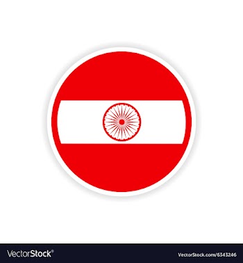 Paper sticker Indian flag on white background vector image