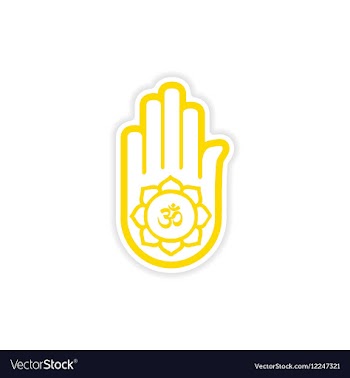 Paper sticker Indian sign on white background vector image
