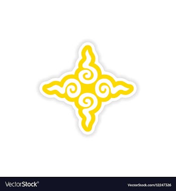 Paper sticker Indian sign on white background vector image