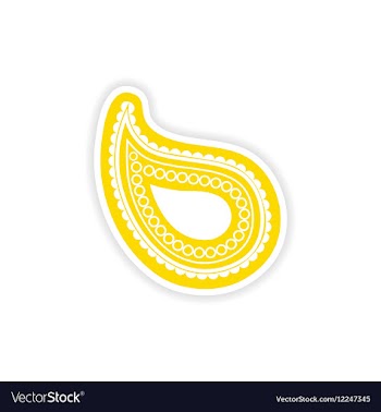 Paper sticker Indian sign on white background vector image