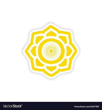 Paper sticker Indian sign on white background vector image