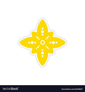 Paper sticker Indian sign on white background vector image