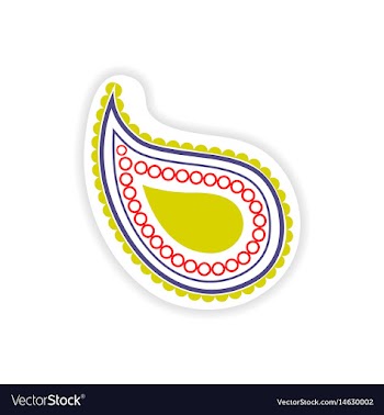 Paper sticker indian sign on white background vector image