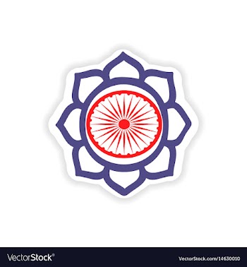 Paper sticker indian sign on white background vector image