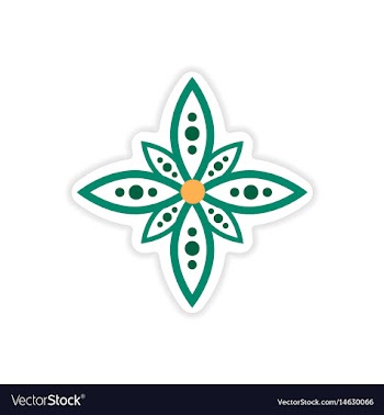 Paper sticker indian sign on white background vector image