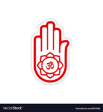 Paper sticker Indian sign on white background vector image