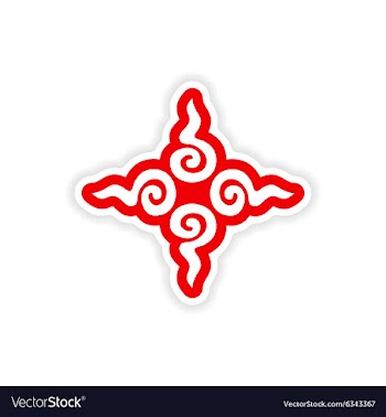 Paper sticker Indian sign on white background vector image
