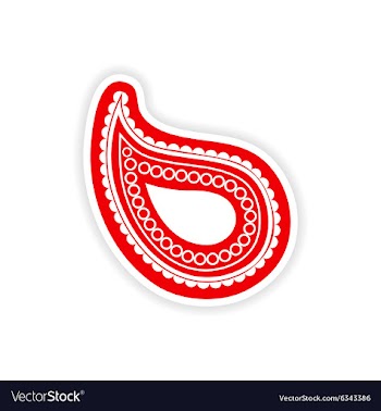 Paper sticker Indian sign on white background vector image