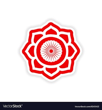 Paper sticker Indian sign on white background vector image