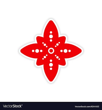 Paper sticker Indian sign on white background vector image