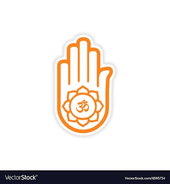 Paper sticker Indian sign on white background vector image