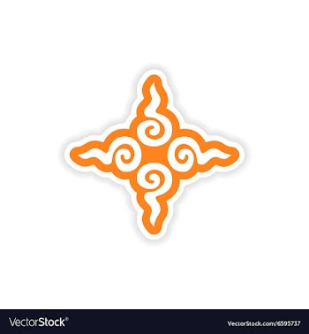 Paper sticker Indian sign on white background vector image