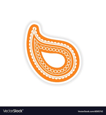 Paper sticker Indian sign on white background vector image