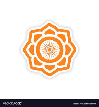 Paper sticker Indian sign on white background vector image