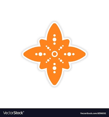 Paper sticker Indian sign on white background vector image