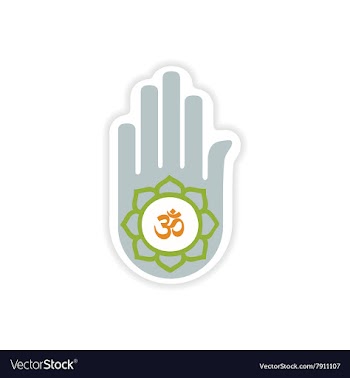 Paper sticker Indian sign on white background vector image