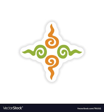 Paper sticker Indian sign on white background vector image