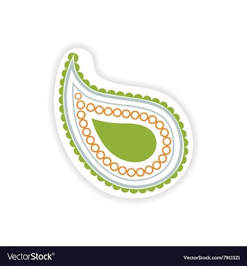 Paper sticker Indian sign on white background vector image