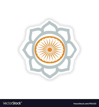 Paper sticker Indian sign on white background vector image