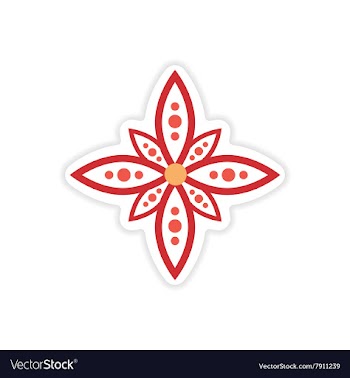 Paper sticker Indian sign on white background vector image