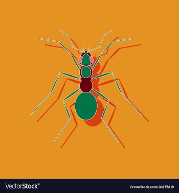 Paper sticker on background of ant vector image