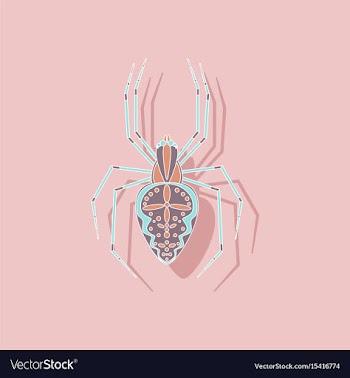 Paper sticker on background of araneus vector image