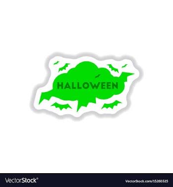 Paper sticker on background of cloud bats vector image