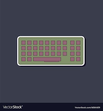 Paper sticker on background of computer keyboard vector image