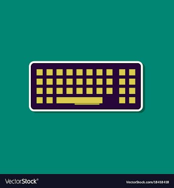 Paper sticker on background of computer keyboard vector image