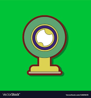 Paper sticker on background of computer webcam vector image