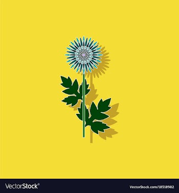 Paper sticker on background of flower aster vector image