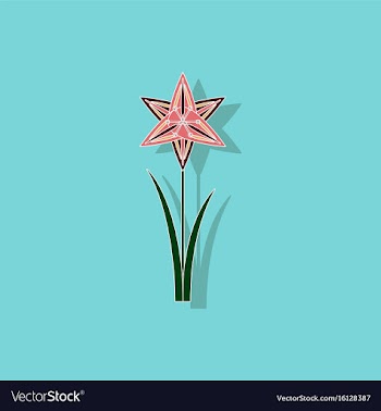 Paper sticker on background of flower narcissus vector image