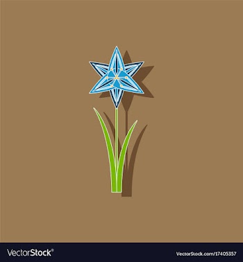 Paper sticker on background of flower narcissus vector image